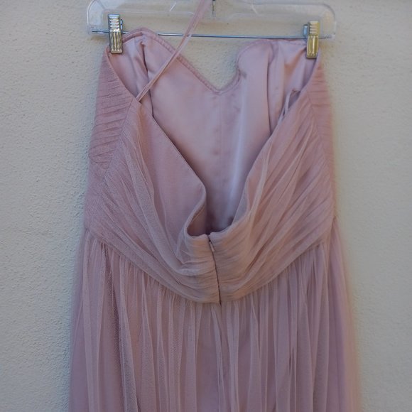 Amsale Strapless Pink Tulle/Chiffon Gown Size 20 Balletcore Barbiecore Princess - Picture 7 of 16